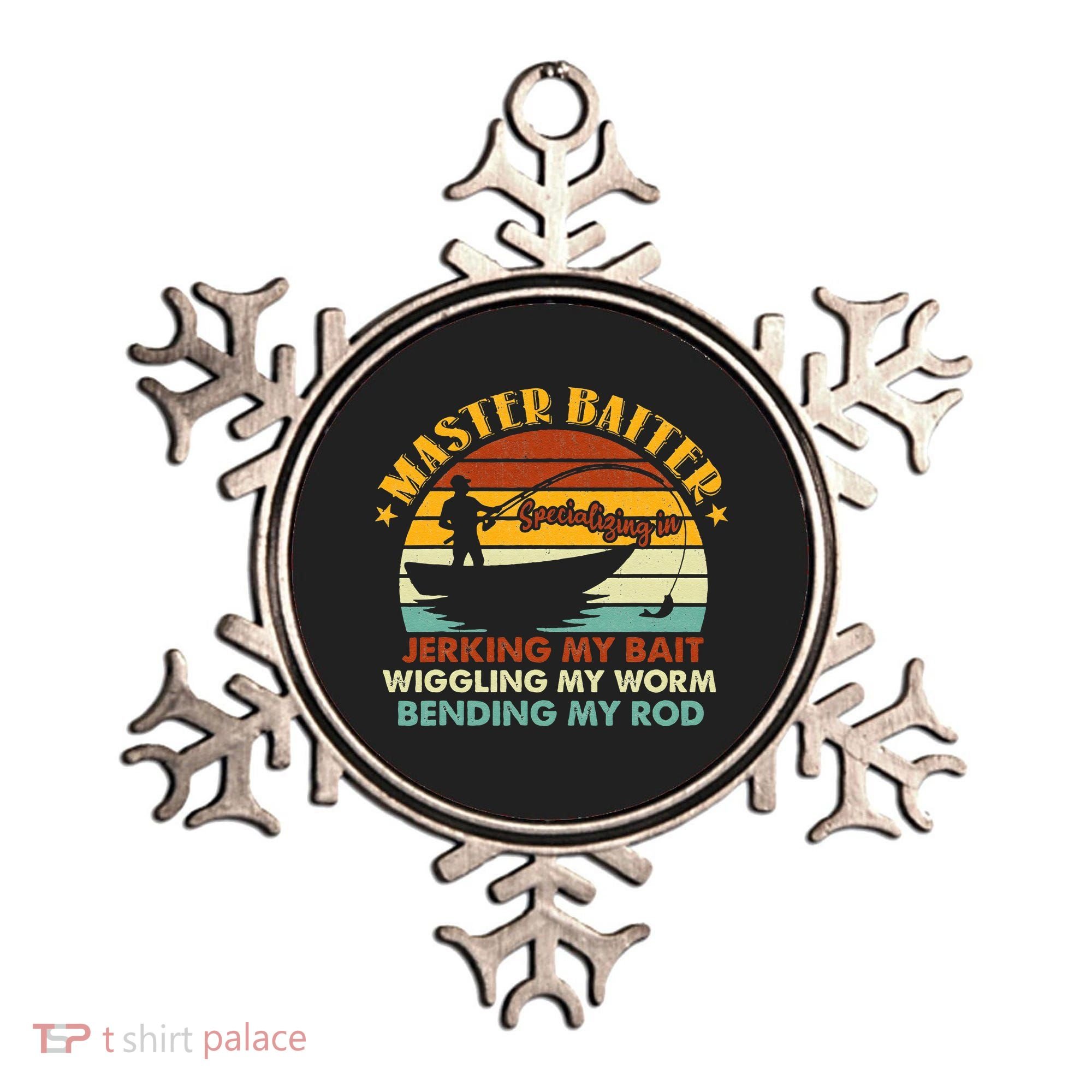 Master Baiter Specializing In Jerking My Bait Funny Fishing Ornament