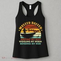 Master Baiter Specializing In Jerking My Bait Funny Fishing Women's Tank Top thumb 3