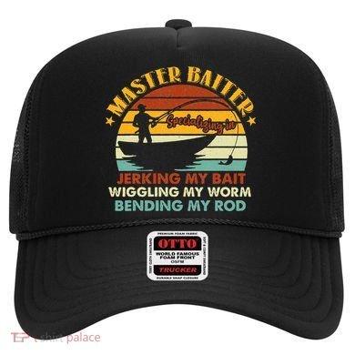 Master Baiter Specializing In Jerking My Bait Funny Fishing Hat