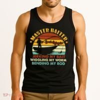 Master Baiter Specializing In Jerking My Bait Funny Fishing Tank Top thumb 3