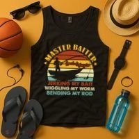 Master Baiter Specializing In Jerking My Bait Funny Fishing Tank Top thumb 4