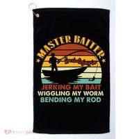 Master Baiter Specializing In Jerking My Bait Funny Fishing Golf Towel thumb 0