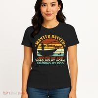 Master Baiter Specializing In Jerking My Bait Funny Fishing Women's T-Shirt thumb 4