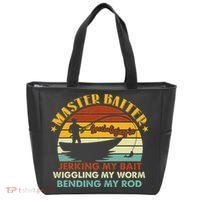 Master Baiter Specializing In Jerking My Bait Funny Fishing Tote Bag thumb 0