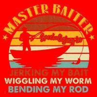 Master Baiter Specializing In Jerking My Bait Funny Fishing Santa Hat thumb 1
