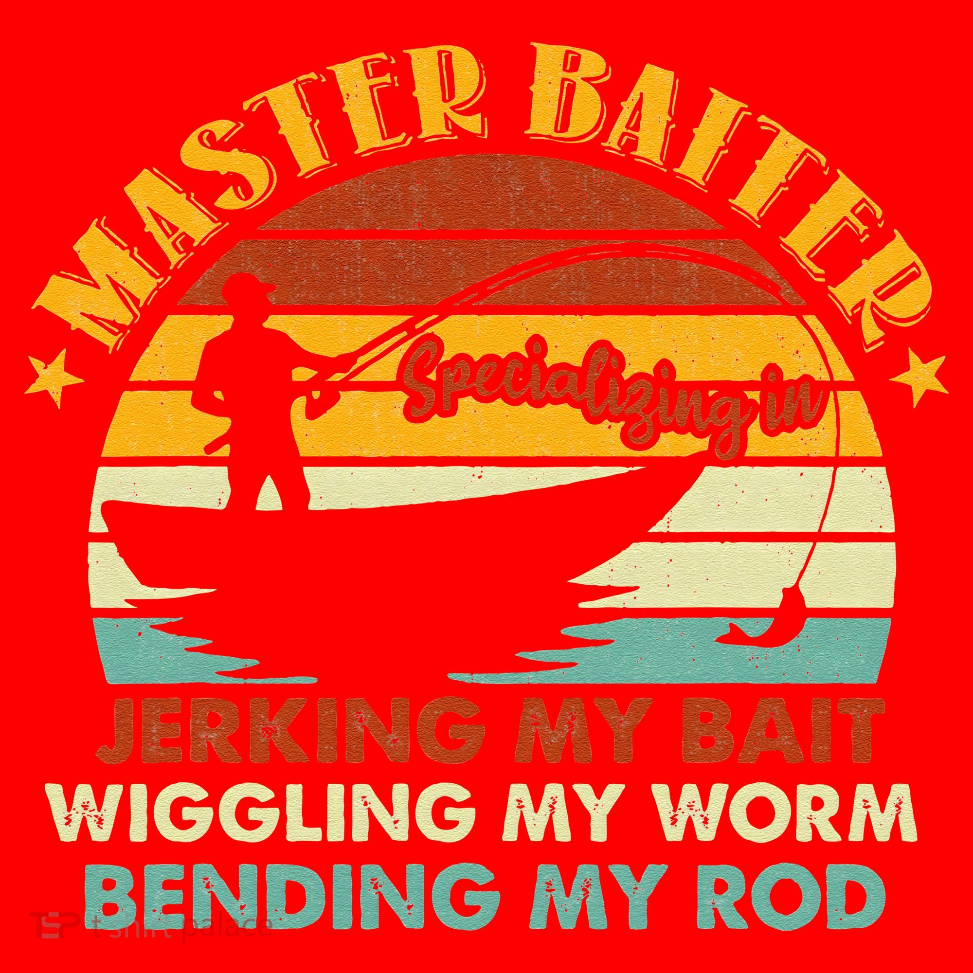 Master Baiter Specializing In Jerking My Bait Funny Fishing Santa Hat