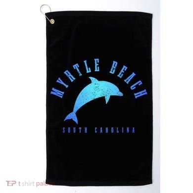 Myrtle Beach South Carolina Vintage Dolphin Vacation Gift Golf Towel