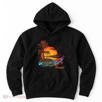 Maui-Hawaii Beach Summer Palm Trees Sunset Hoodie thumb 0