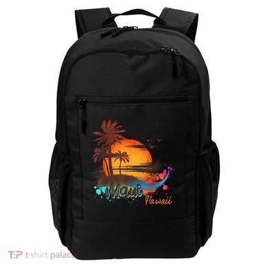 Maui-Hawaii Beach Summer Palm Trees Sunset Backpack