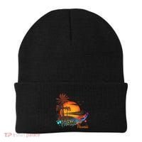 Maui-Hawaii Beach Summer Palm Trees Sunset Beanie thumb 0