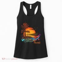 Maui-Hawaii Beach Summer Palm Trees Sunset Women's Tank Top thumb 0