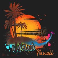 Maui-Hawaii Beach Summer Palm Trees Sunset Hat thumb 2