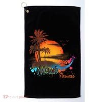 Maui-Hawaii Beach Summer Palm Trees Sunset Golf Towel thumb 0