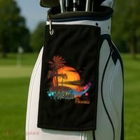 Maui-Hawaii Beach Summer Palm Trees Sunset Golf Towel thumb 2