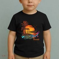 Maui-Hawaii Beach Summer Palm Trees Sunset Toddler T-Shirt thumb 2