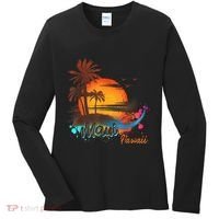 Maui-Hawaii Beach Summer Palm Trees Sunset Women's Long Sleeve Shirt thumb 0