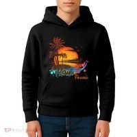 Maui-Hawaii Beach Summer Palm Trees Sunset Kids Hoodie thumb 4