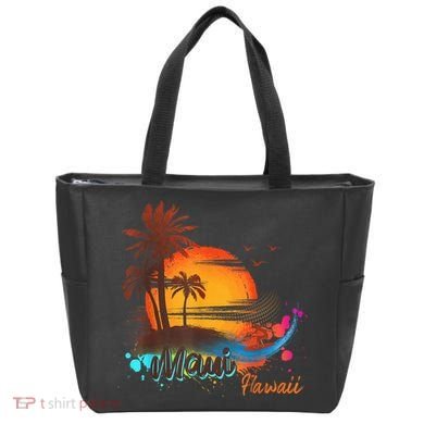 Maui-Hawaii Beach Summer Palm Trees Sunset Tote Bag