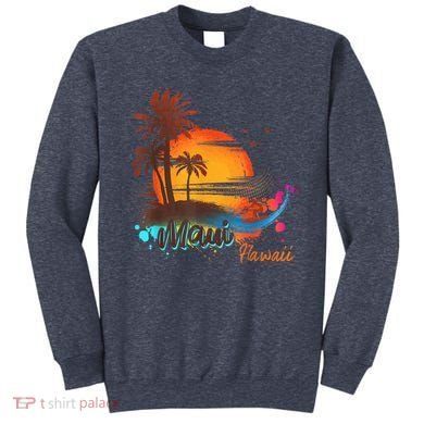 Maui-Hawaii Beach Summer Palm Trees Sunset Sweatshirt