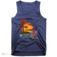 Maui-Hawaii Beach Summer Palm Trees Sunset Tank Top thumb 0