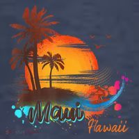 Maui-Hawaii Beach Summer Palm Trees Sunset Women's T-Shirt thumb 6
