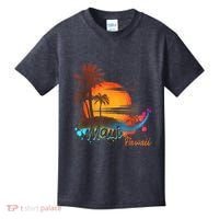 Maui-Hawaii Beach Summer Palm Trees Sunset Kids T-Shirt thumb 0
