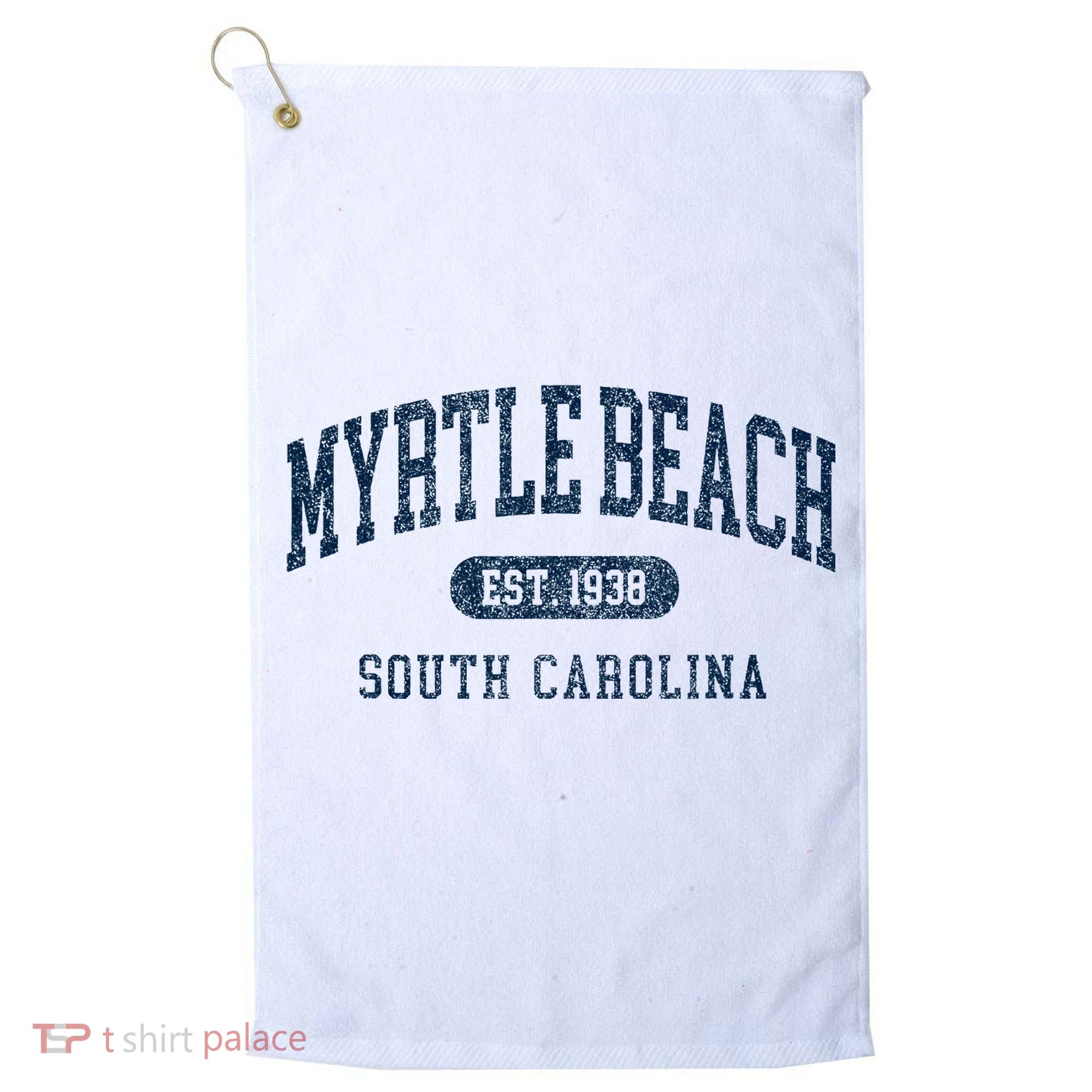 Myrtle Beach South Carolina Established Souvenir Golf Towel