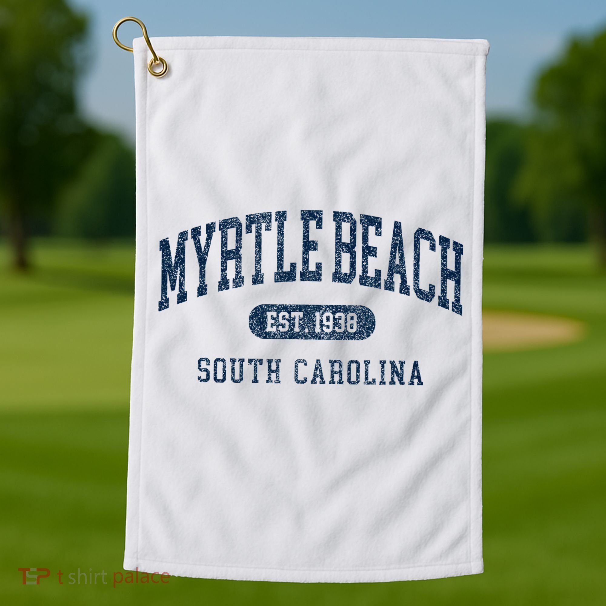 Myrtle Beach South Carolina Established Souvenir Golf Towel