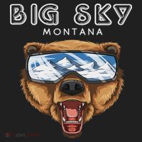 Montana Big Sky Usa Grizzly Ski Comfort Colors Boxy T-Shirt thumb 3