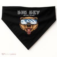 Montana Big Sky Usa Grizzly Ski USA-Made Doggie Bandana thumb 0