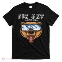 Montana Big Sky Usa Grizzly Ski T-Shirt thumb 0