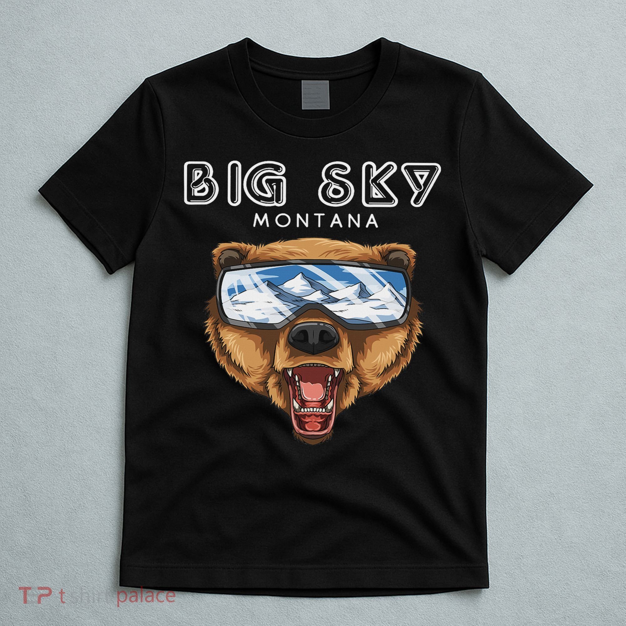 Montana Big Sky Usa Grizzly Ski T-Shirt