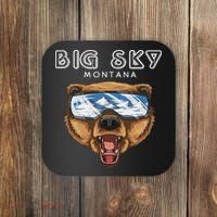 Montana Big Sky Usa Grizzly Ski Coaster thumb 0
