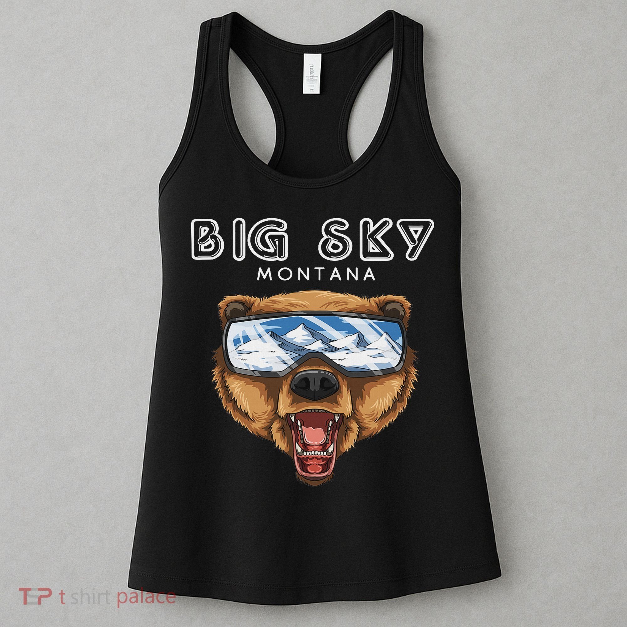 Montana Big Sky Usa Grizzly Ski Women's Tank Top