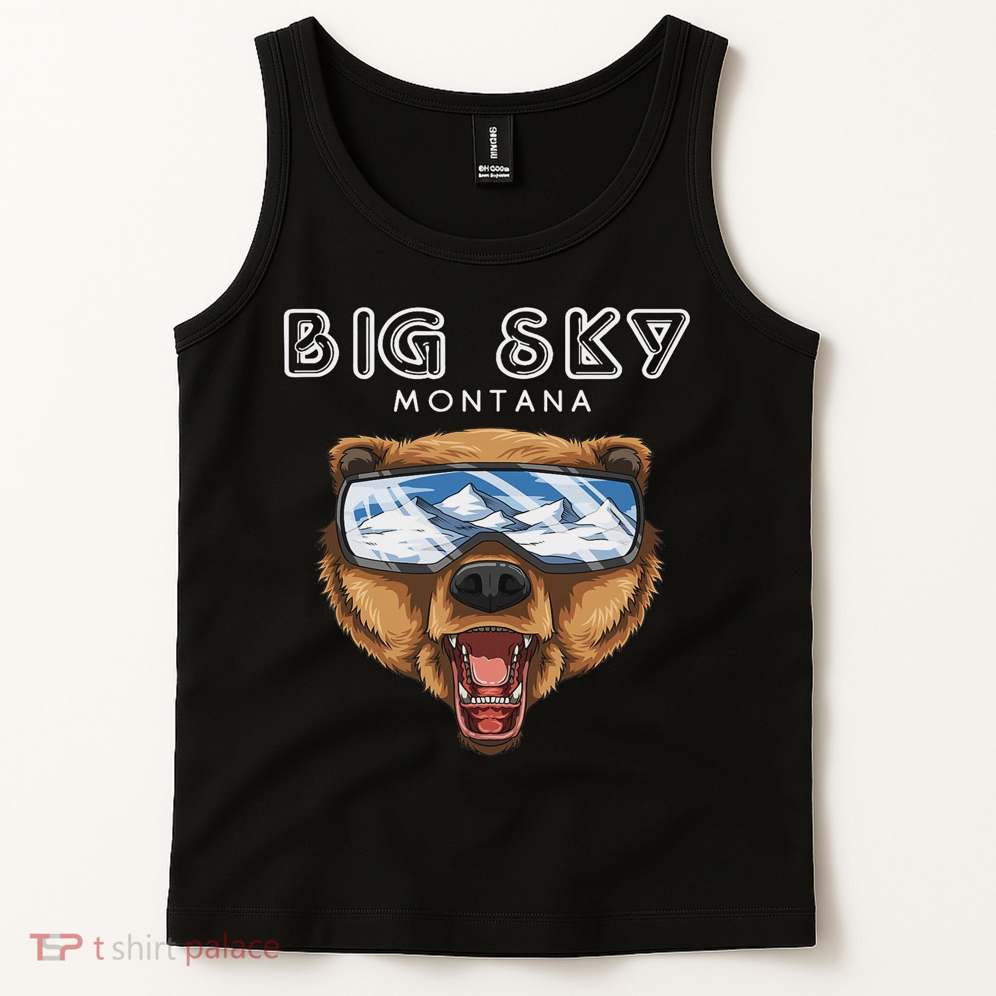 Montana Big Sky Usa Grizzly Ski Tank Top