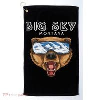 Montana Big Sky Usa Grizzly Ski Golf Towel thumb 0