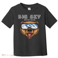 Montana Big Sky Usa Grizzly Ski Toddler T-Shirt thumb 0