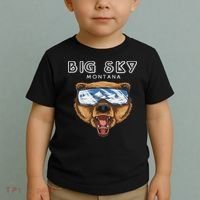 Montana Big Sky Usa Grizzly Ski Toddler T-Shirt thumb 2
