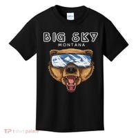 Montana Big Sky Usa Grizzly Ski Kids T-Shirt thumb 0