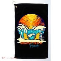 Miramar Beach Sunset Florida Vacation Couples Family Group Great Gift Golf Towel thumb 0