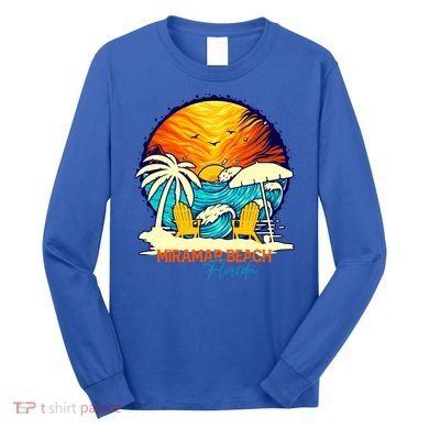 Miramar Beach Sunset Florida Vacation Couples Family Group Great Gift Long Sleeve Shirt