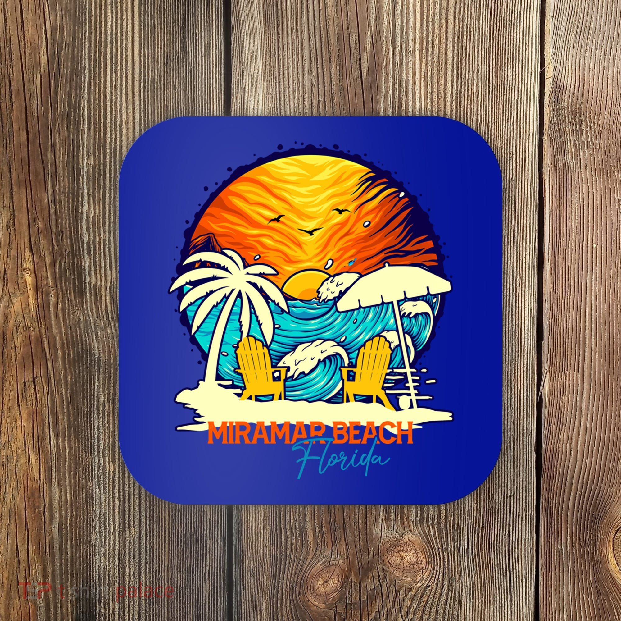 Miramar Beach Sunset Florida Vacation Couples Family Group Great Gift Coaster