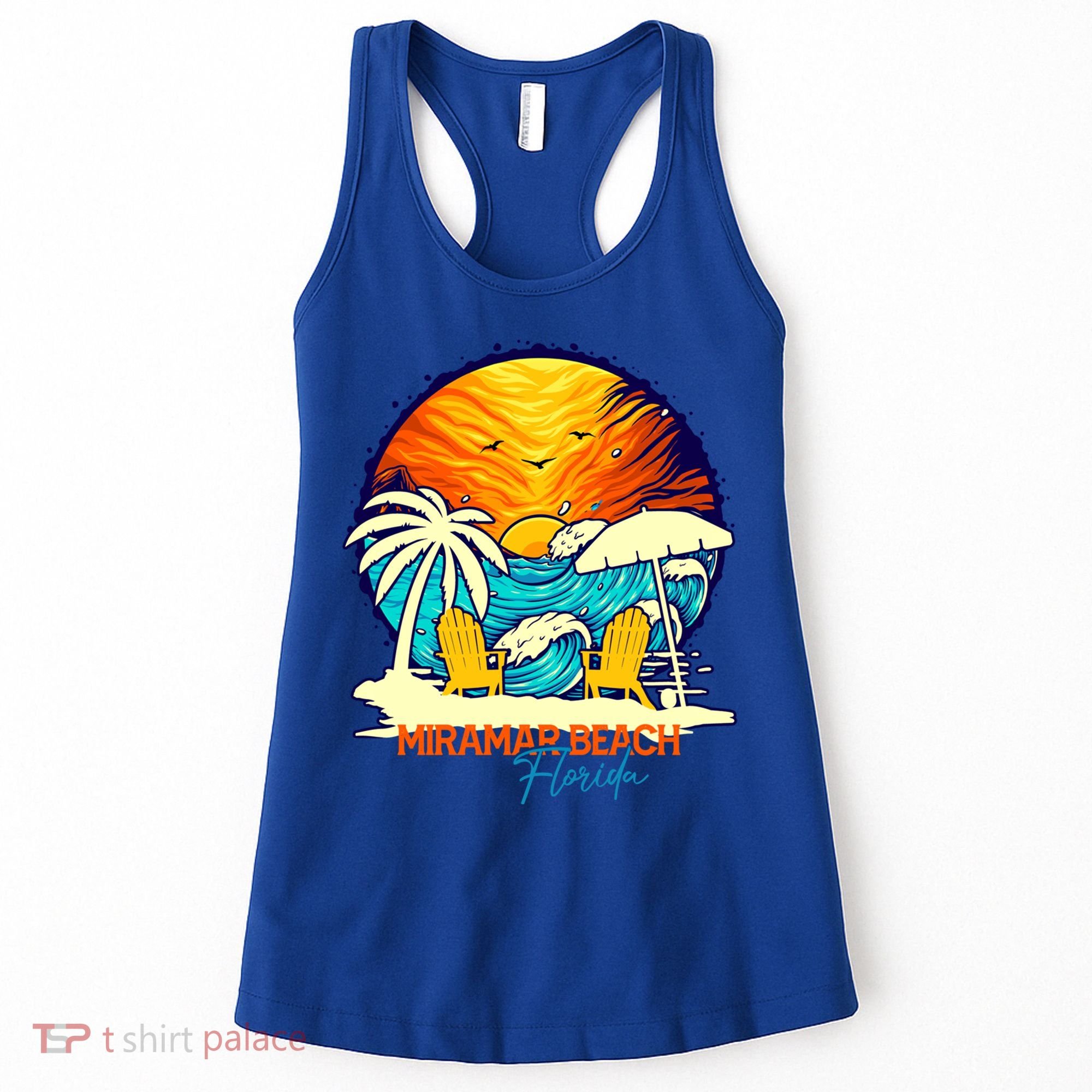 Miramar Beach Sunset Florida Vacation Couples Family Group Great Gift Women's Tank Top