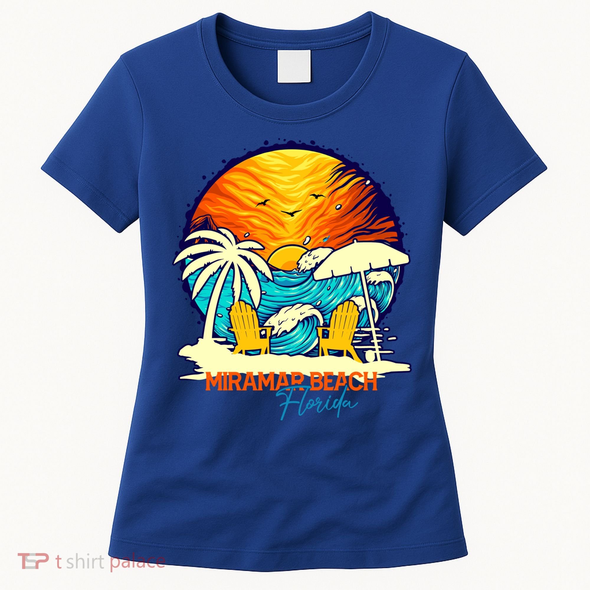 Miramar Beach Sunset Florida Vacation Couples Family Group Great Gift Women's T-Shirt