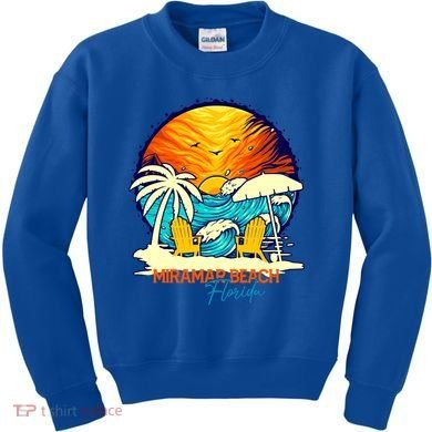 Miramar Beach Sunset Florida Vacation Couples Family Group Great Gift Kids Sweatshirt
