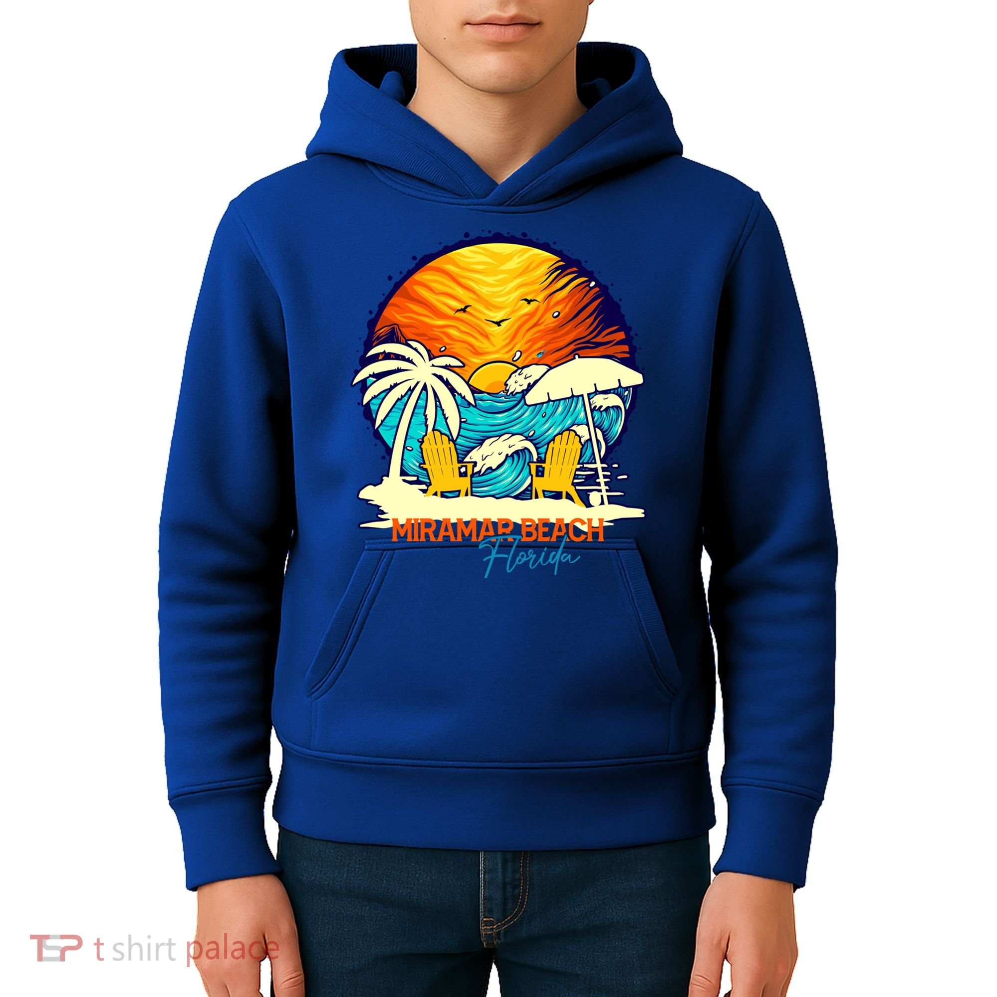 Miramar Beach Sunset Florida Vacation Couples Family Group Great Gift Kids Hoodie