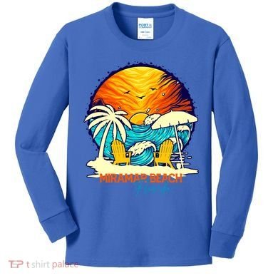 Miramar Beach Sunset Florida Vacation Couples Family Group Great Gift Kids Long Sleeve Shirt
