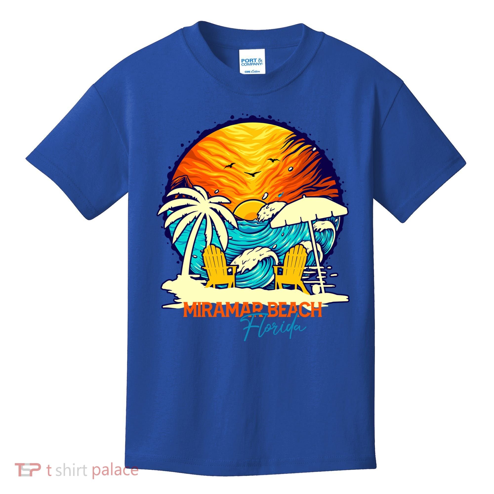 Miramar Beach Sunset Florida Vacation Couples Family Group Great Gift Kids T-Shirt