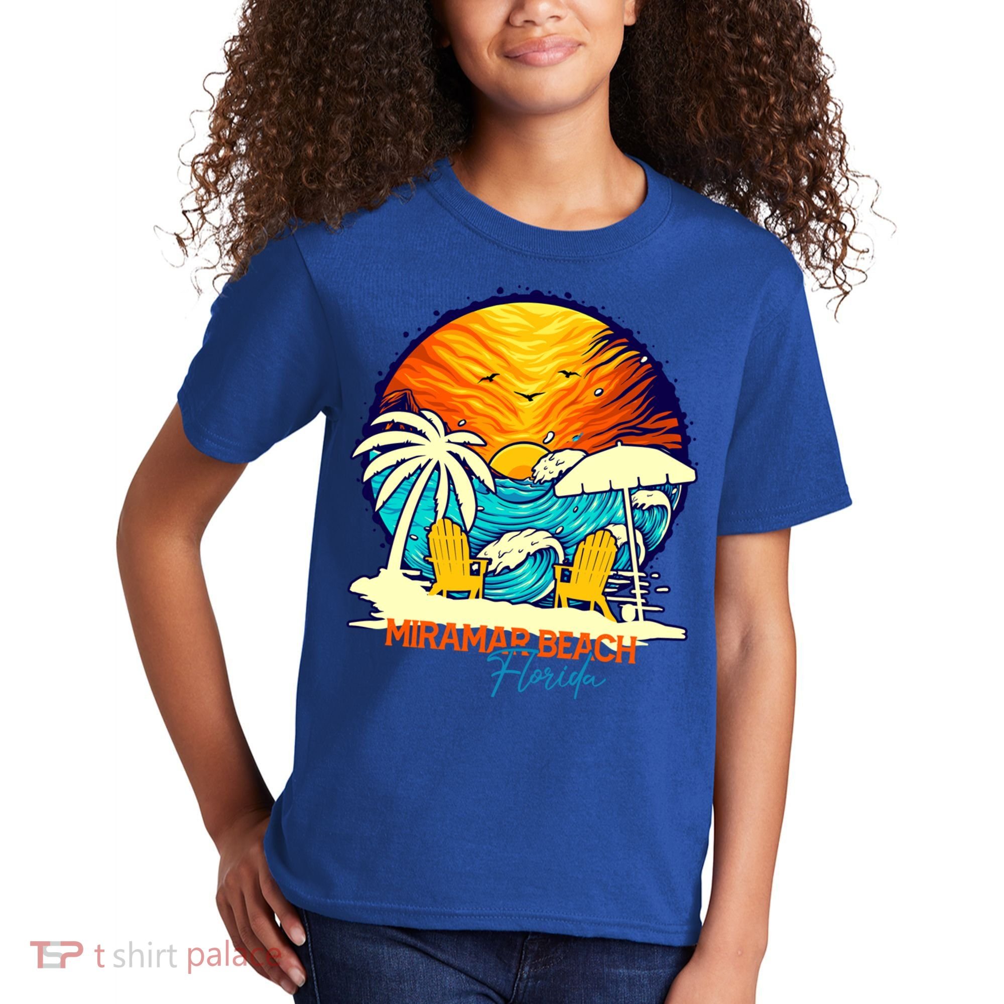Miramar Beach Sunset Florida Vacation Couples Family Group Great Gift Kids T-Shirt