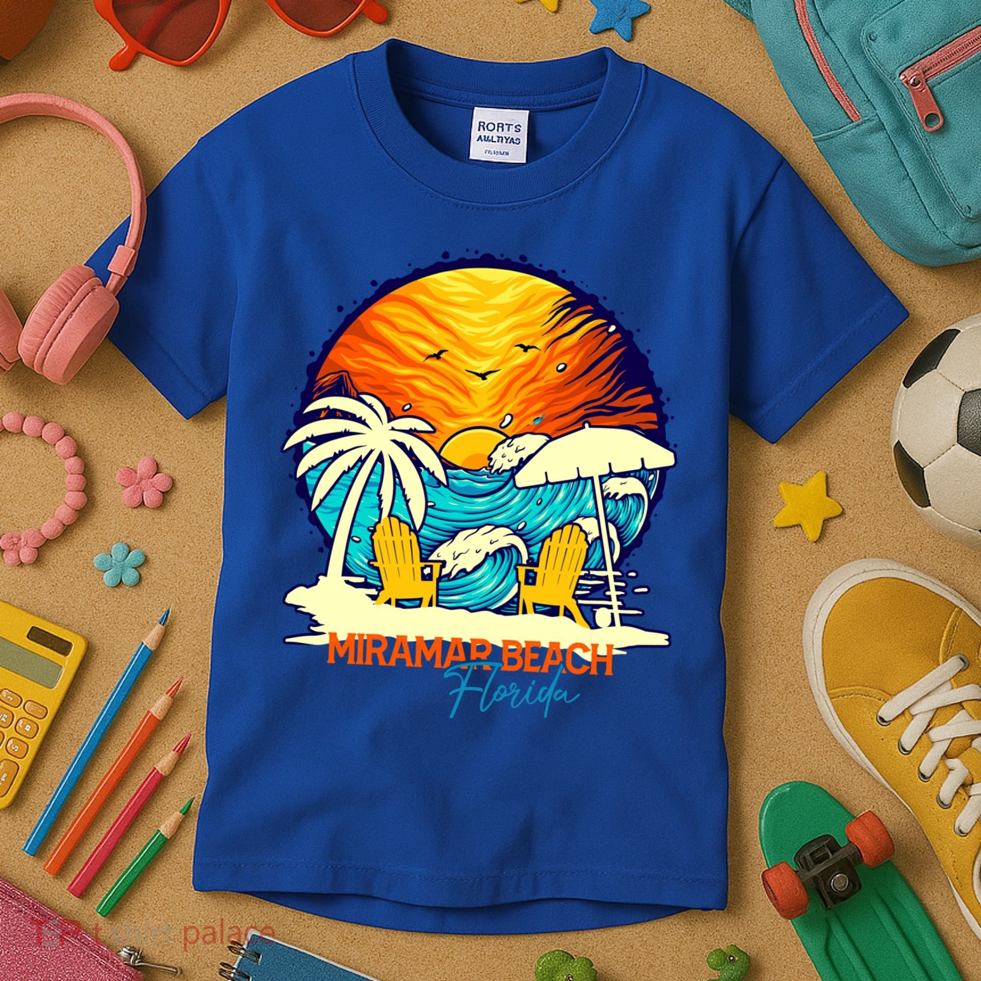 Miramar Beach Sunset Florida Vacation Couples Family Group Great Gift Kids T-Shirt